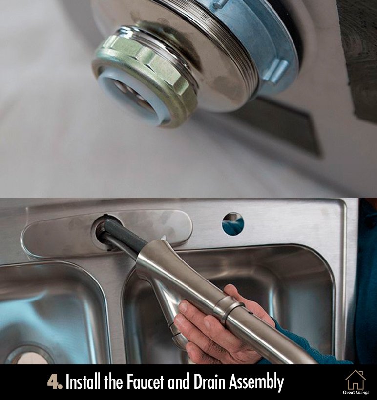 Step 4: Install the Faucet and Drain Assembly